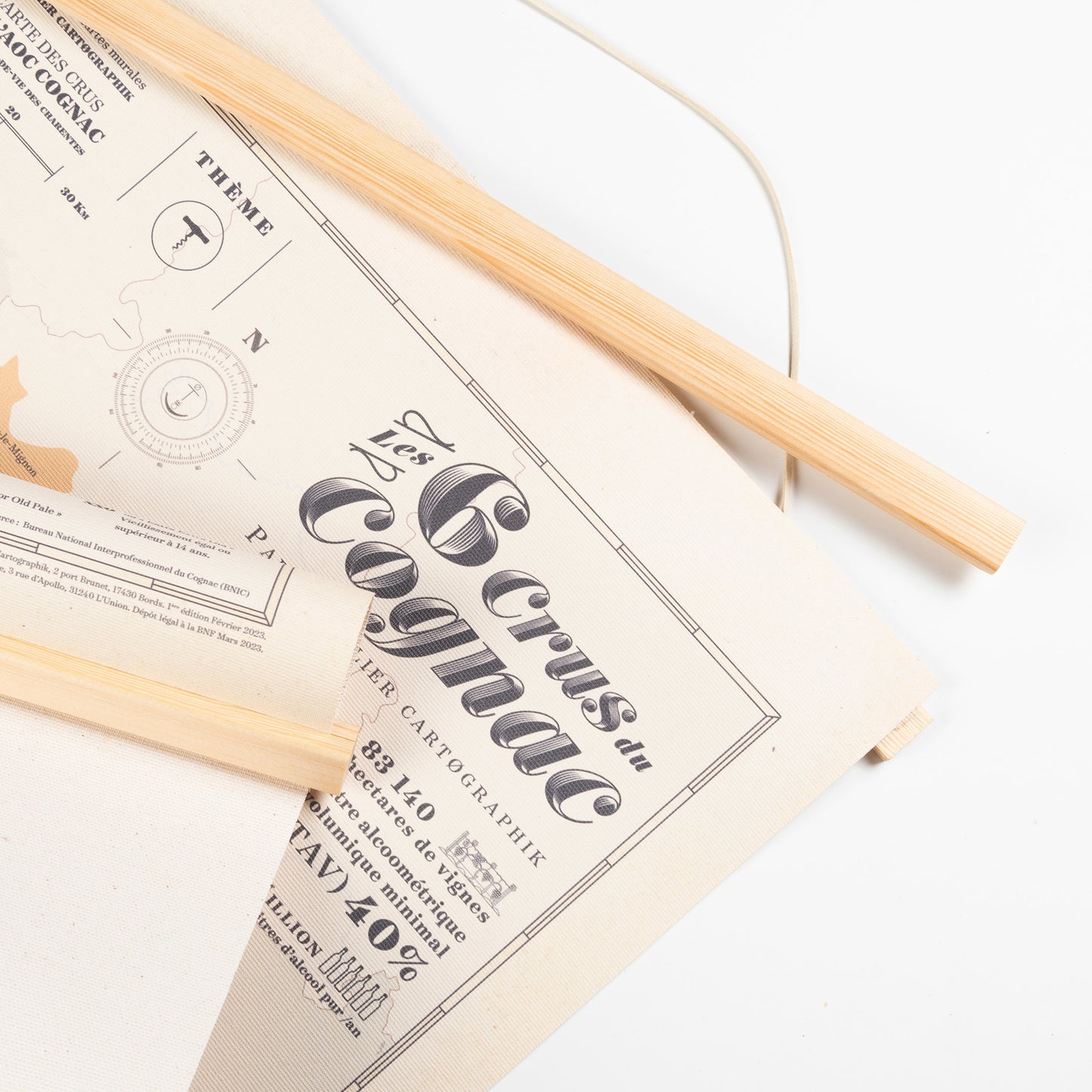 Carte des 6 crus du Cognac