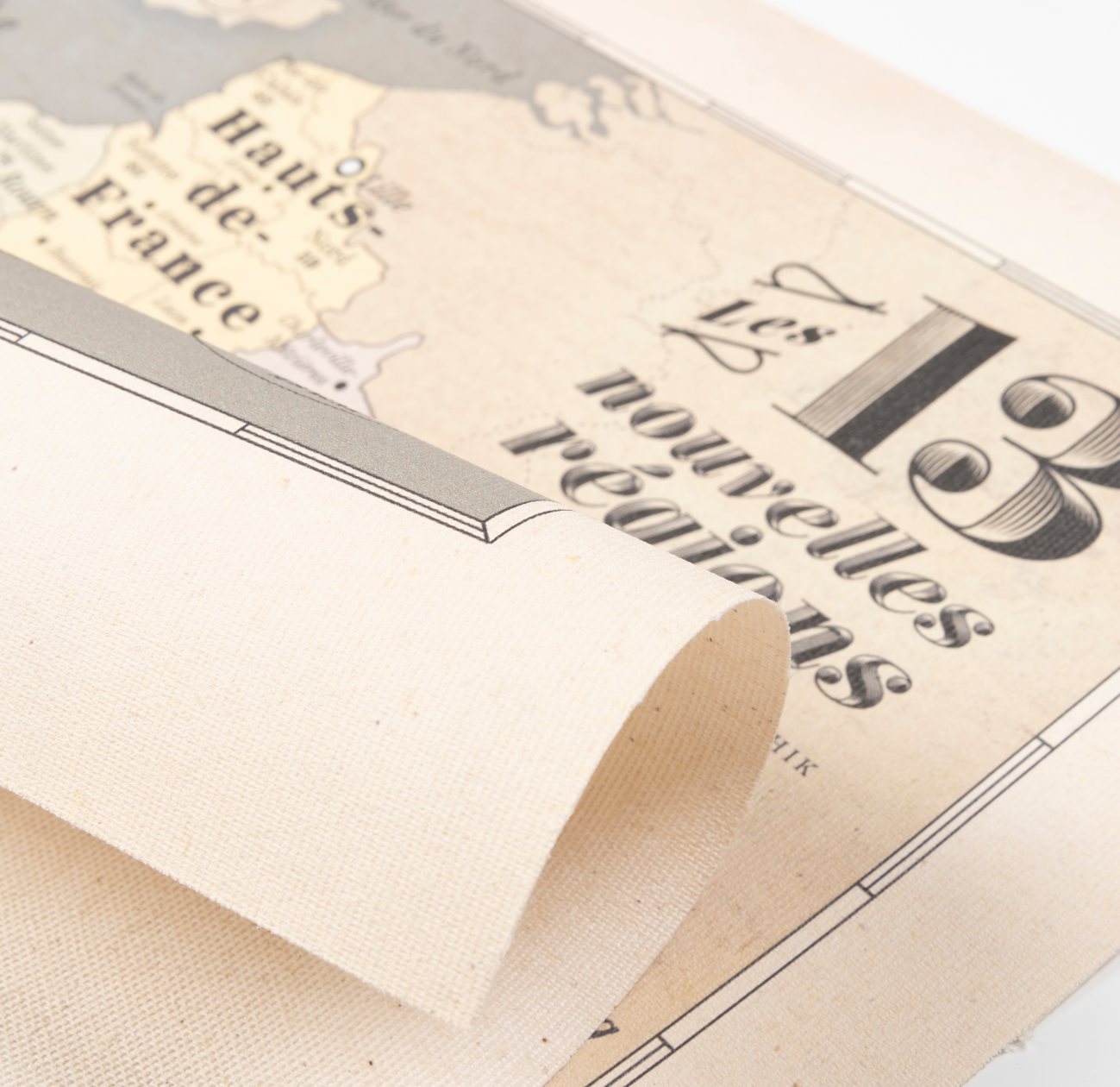 Carte de France vintage des nouvelles régions