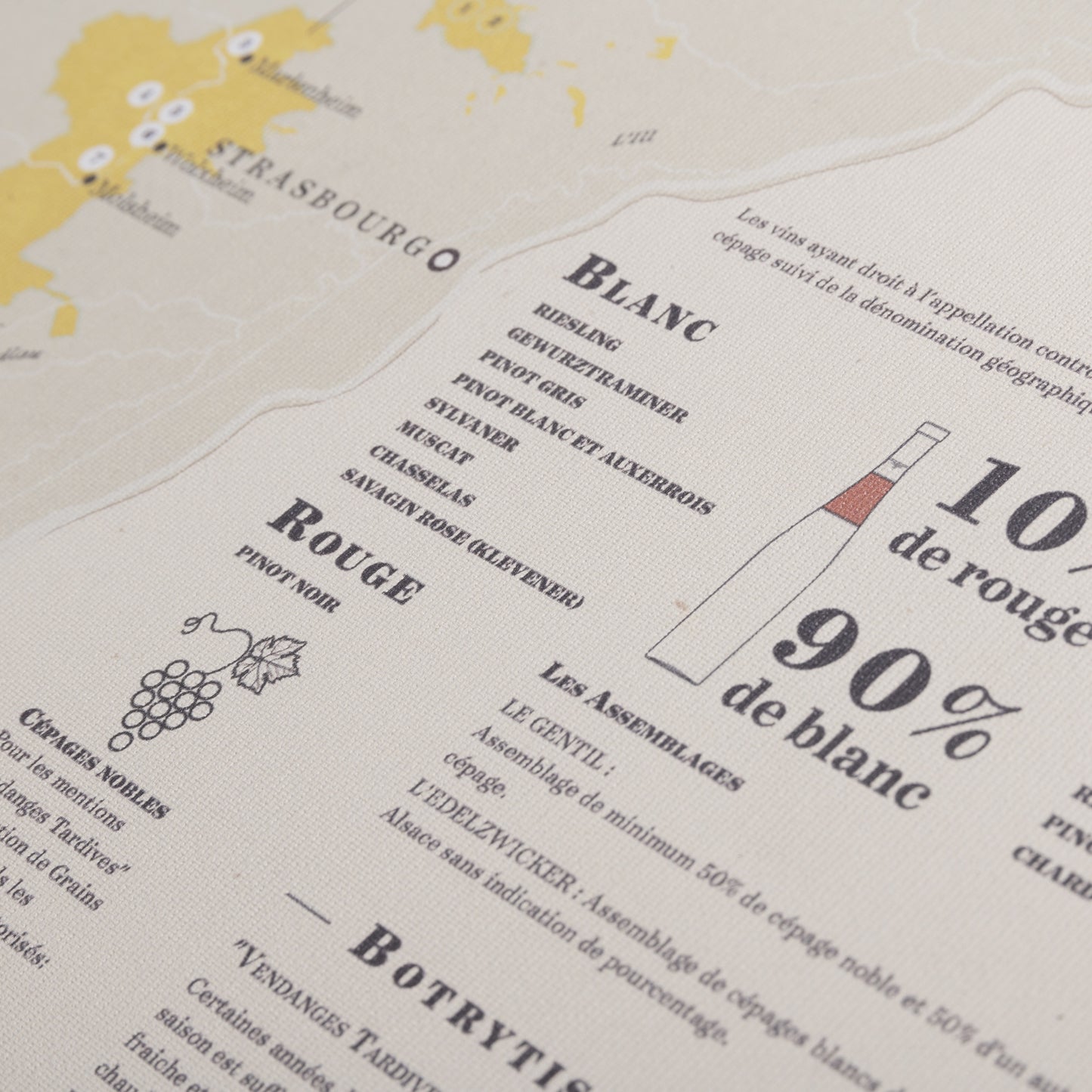 Carte des vins d'Alsace